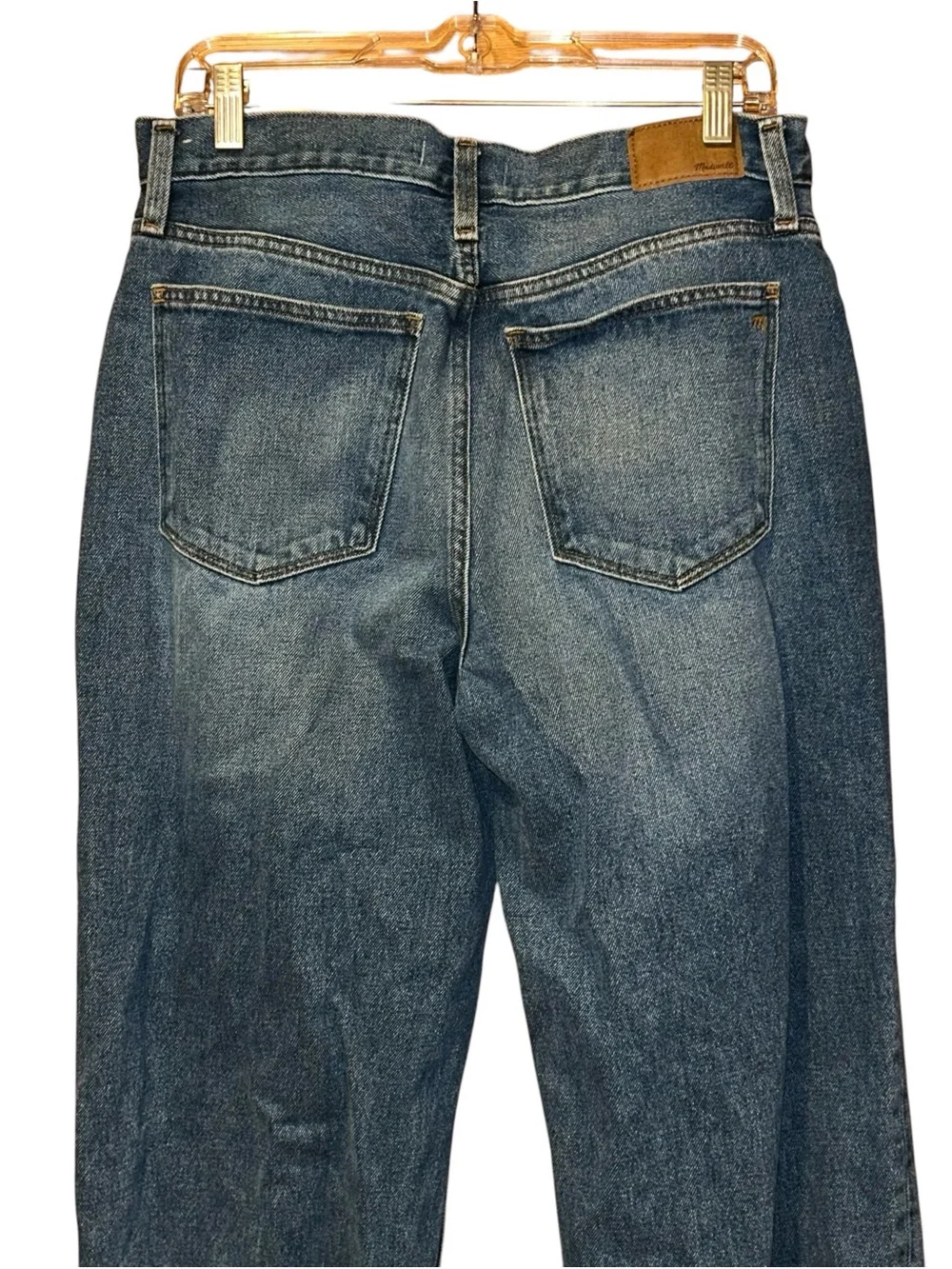 Madewell‎ Baggy Straight Jeans Womens 29 Medium Wash High Rise 100% Cotton